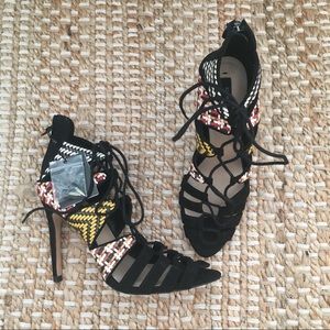 Zara lace up heels