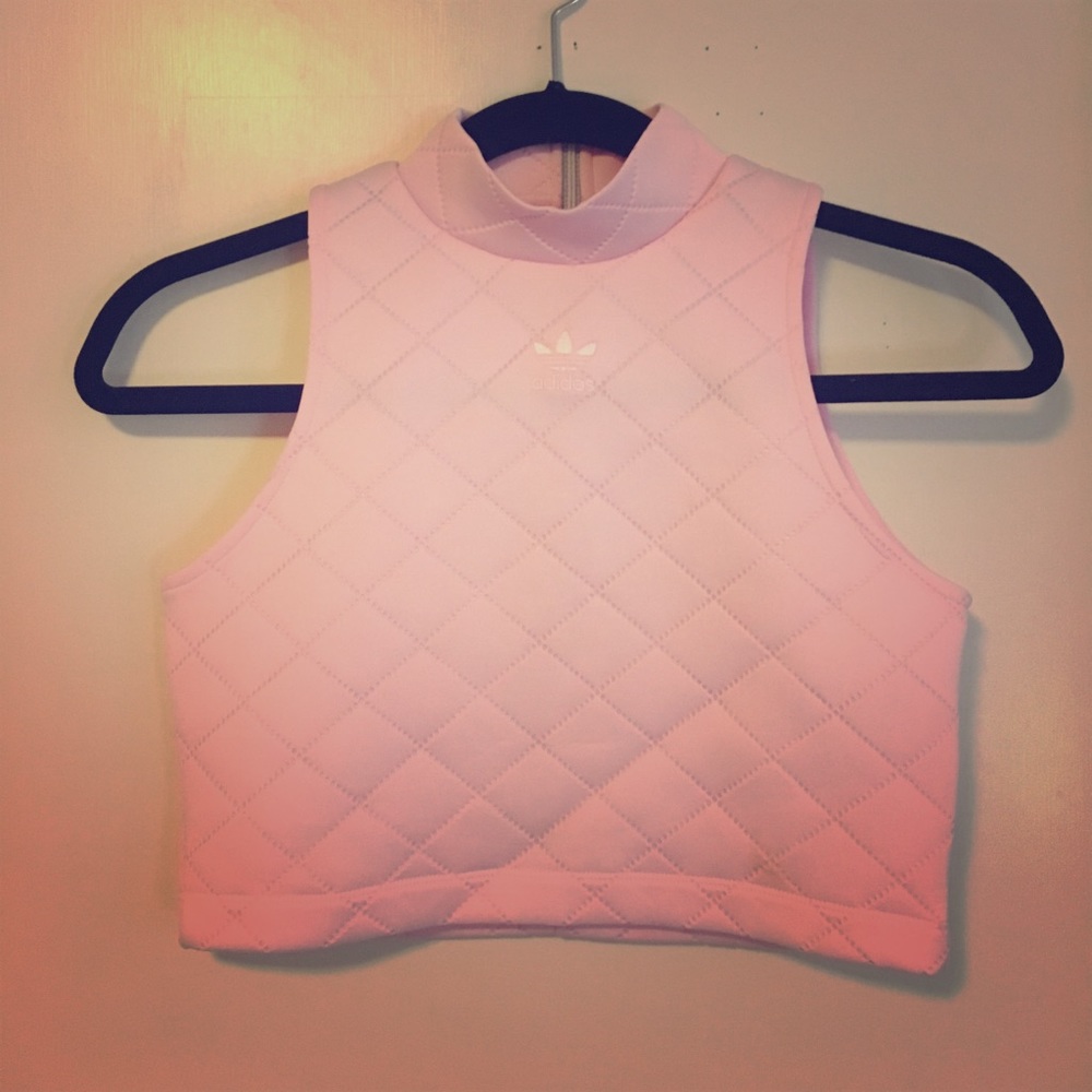 Pink Adidas Crop Tank