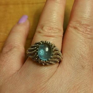 Chobochon Blue Sterling Silver Ring
