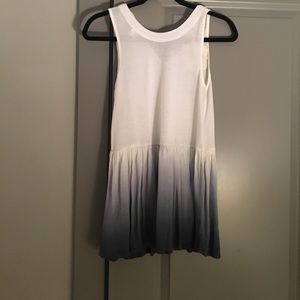 Blue & White Ombré Top