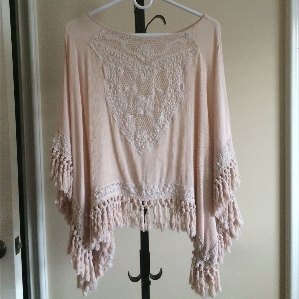 Good quality tassel oversized loose top