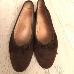 Vintage Chanel Brown Ballet Slippers (authentic)