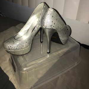 Silver Sparkly Heels
