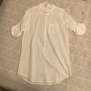 Long white cotton top