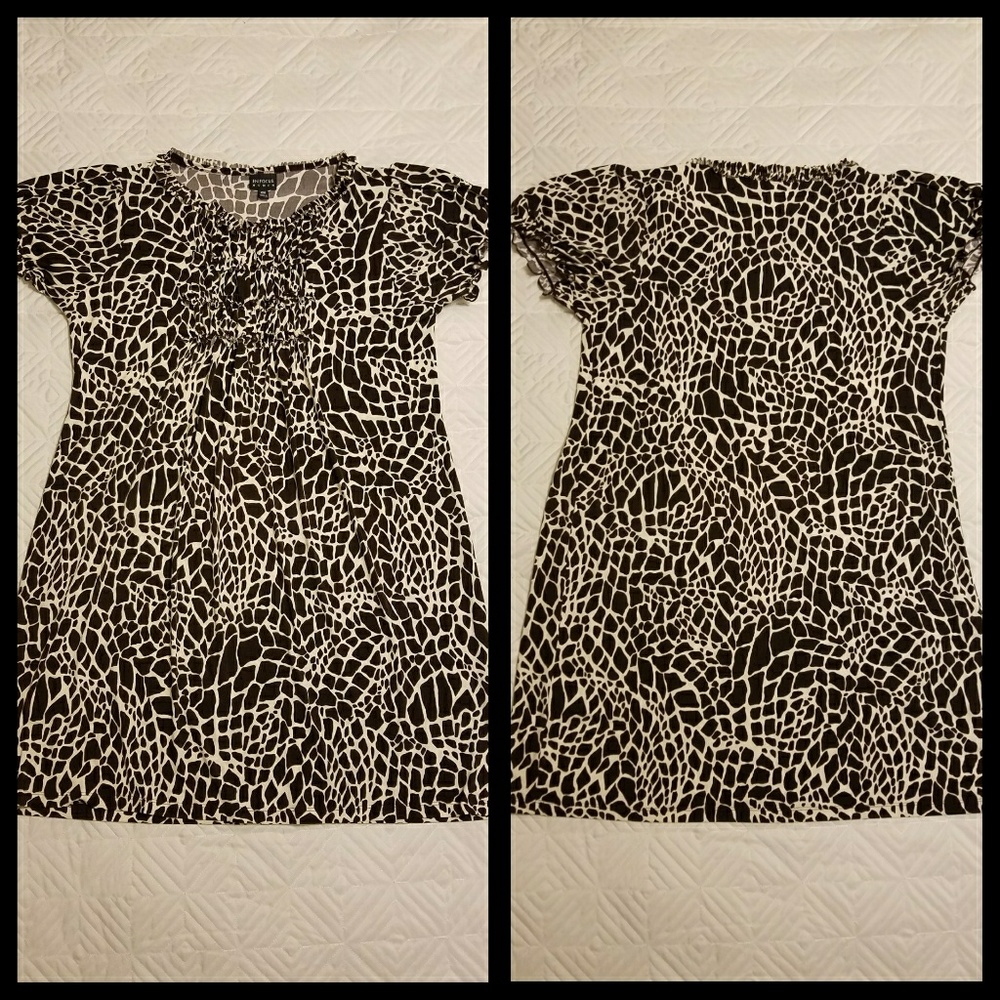 Brown and cream giraffe print skirt Enfocus 16W