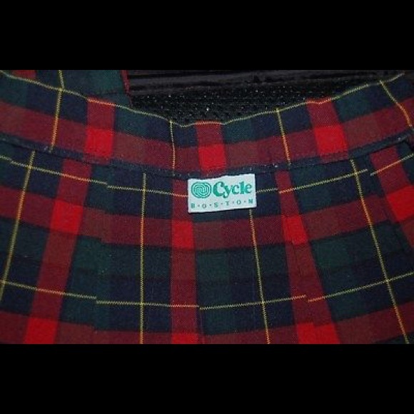 Plaid School girl cycle Boston uniform plaid wrap skirt - Picture 2 of 3