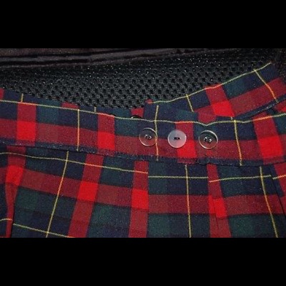 Plaid School girl cycle Boston uniform plaid wrap skirt - Picture 3 of 3