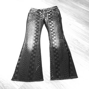 Free people printed bell bottoms