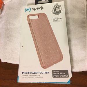 Speck presidio clear + glitter iPhone 7 Plus case