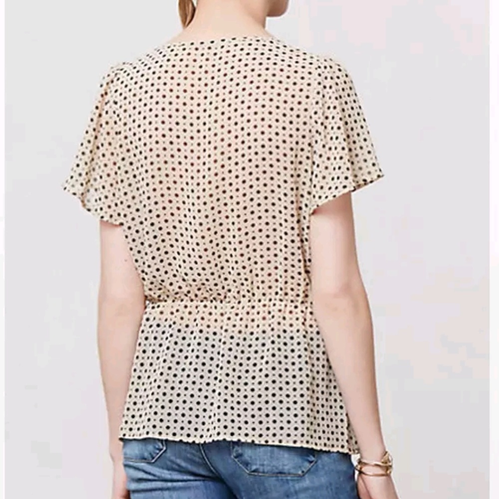 Sheer Anthropologie Polka Dot Top - Picture 2 of 3