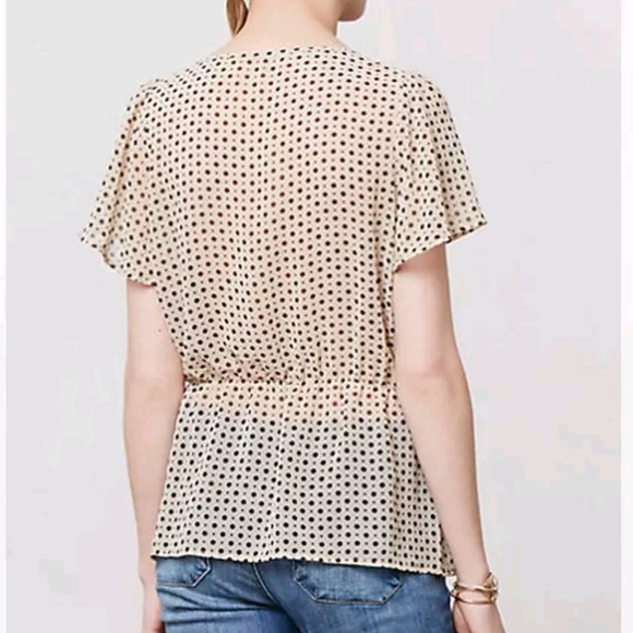 Sheer Anthropologie Polka Dot Top - Picture 2 of 3