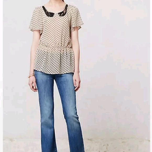 Sheer Anthropologie Polka Dot Top - Picture 3 of 3