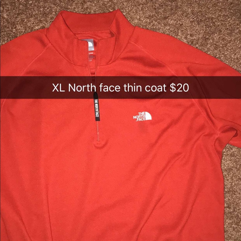 Thin North face half-zip coat (XL)