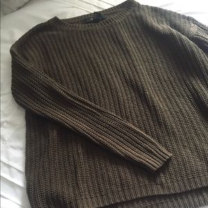 Dark green boxy sweater