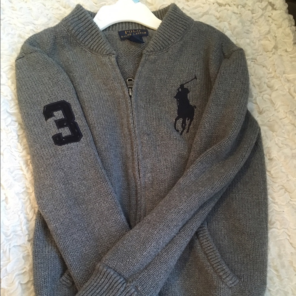 Gray Ralph Lauren Kids sweater. Like new!