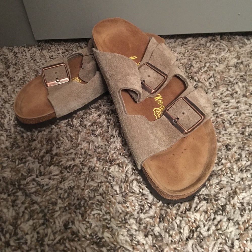 Suede Taupe Birkenstocks
