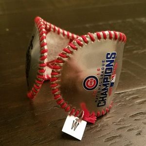 Chicago Cubs Baseball Cuff Bracelet