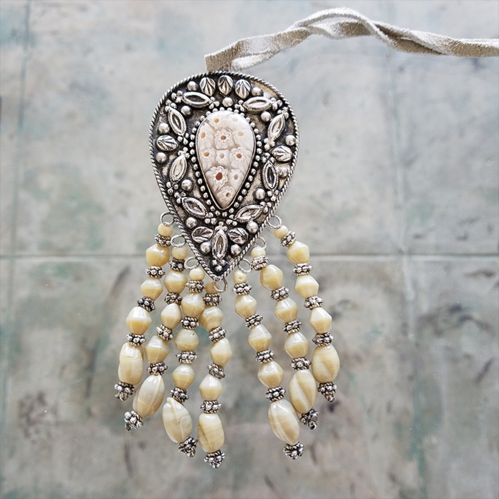 Vintage Talc Millefiori Necklace
