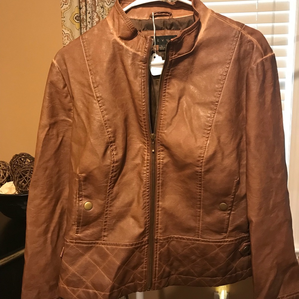 Fall Motorcycle-style jacket- tan