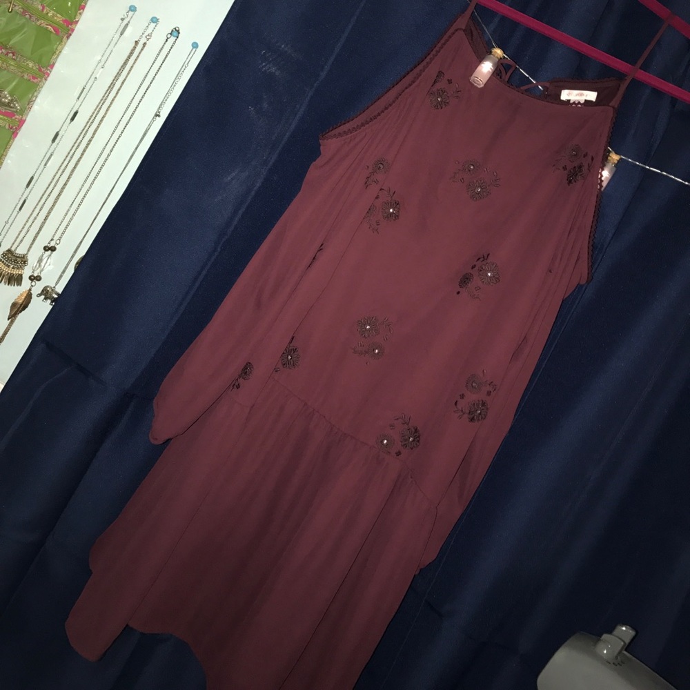 Burgundy dress