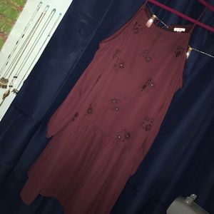 Burgundy dress