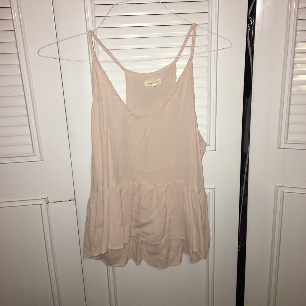 Pale pink flow tank top