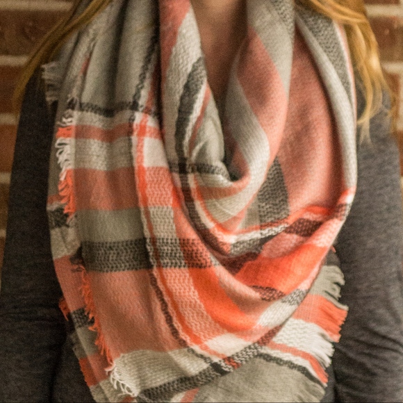 Plaid Blanket Scarf - Picture 2 of 4