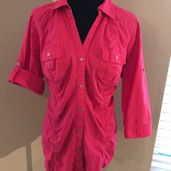 Lane Bryant Tops - Hot Pink Button Down Top
