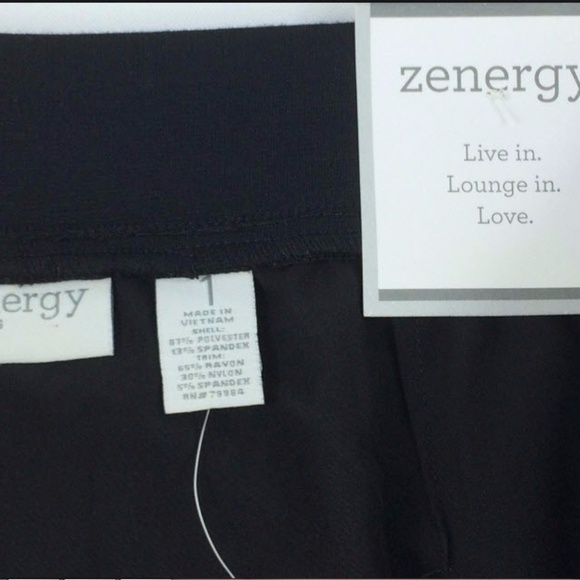 NEW Chicos Zenergy Women Sz 1 Active Casual Black - Picture 3 of 5