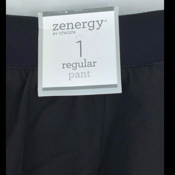 NEW Chicos Zenergy Women Sz 1 Active Casual Black - Picture 2 of 5