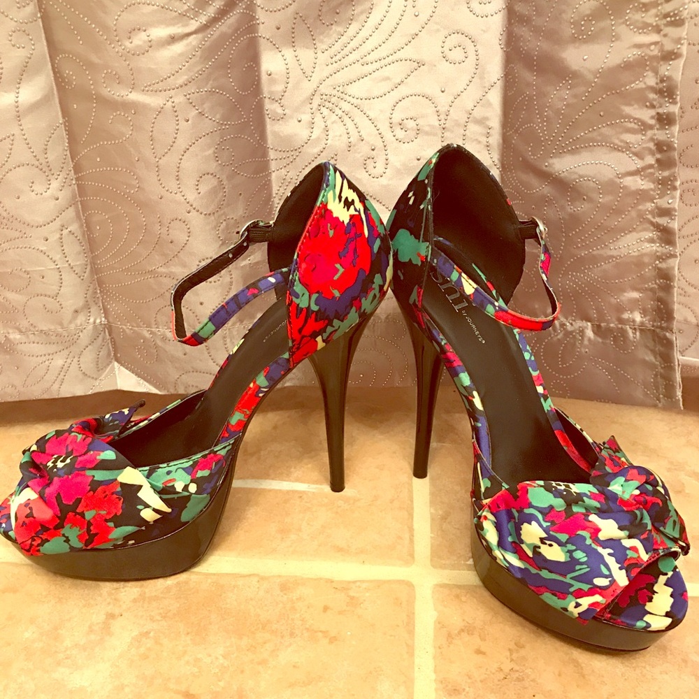 Multi colored high heels