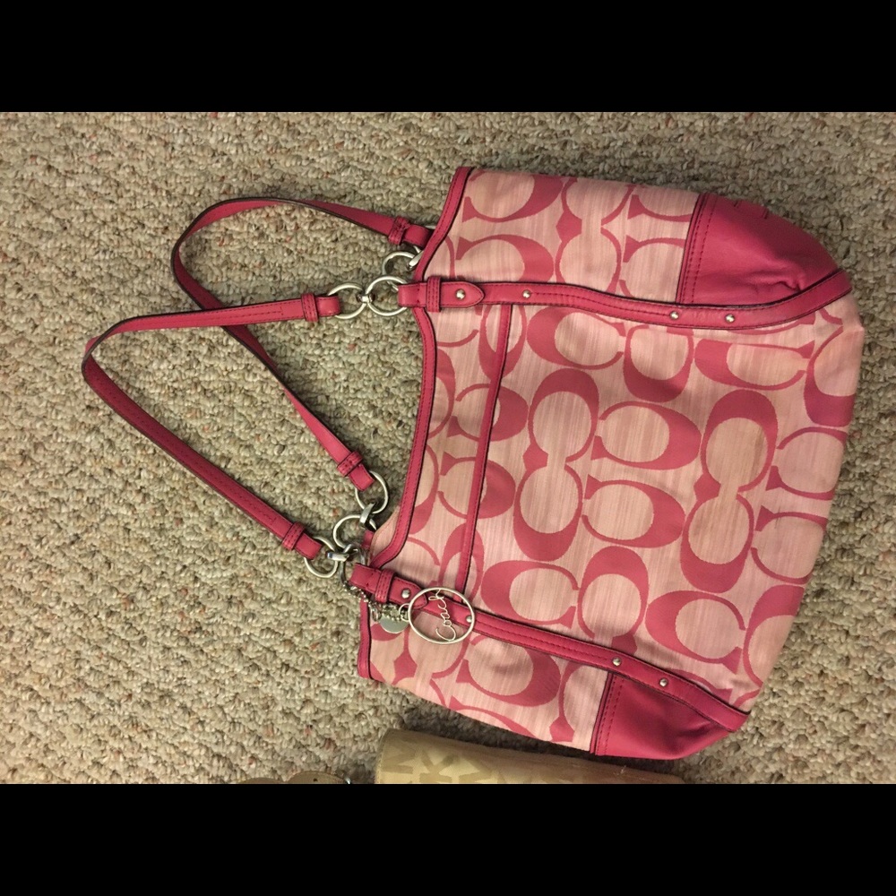 Pink coach bag wallet optional for additional fee