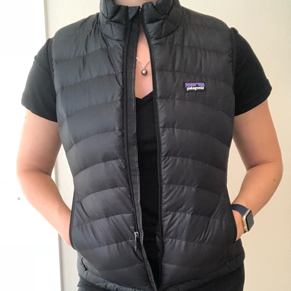 Black Patagonia puffy vest