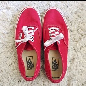 Authentic Women's Vans-Red