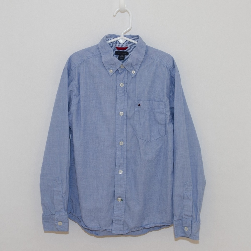Boys Tommy Hilfiger Blue Button Down Shirt
