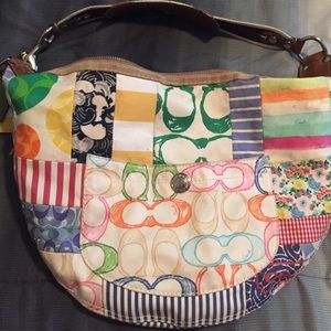 Coach multicolored hobo bag