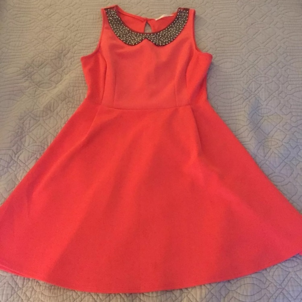 Coral colored dress