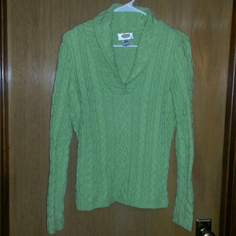 Talbots green v-neck sweater