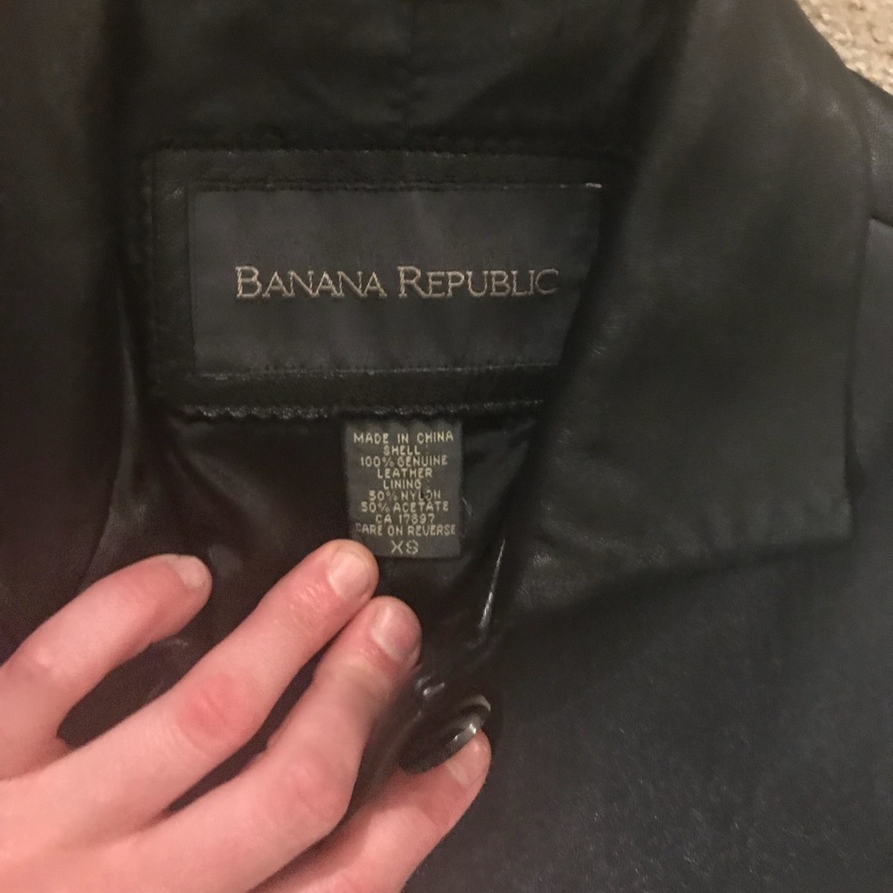 Banana Rep.  Leather Coat