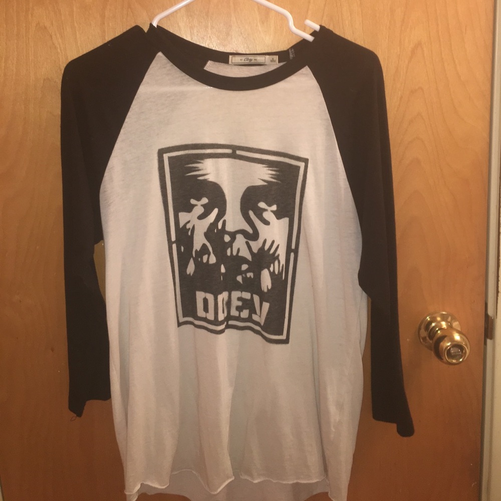 Obey quarter sleeve shirt