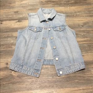 Trendy jean vest.