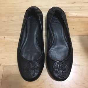 Tory Burch Black Flats