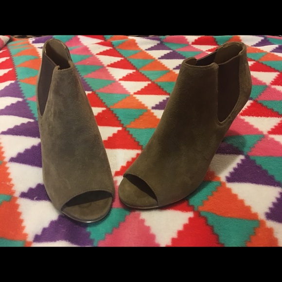 Coach Suede Peep-Toe Bootie - Picture 2 of 3