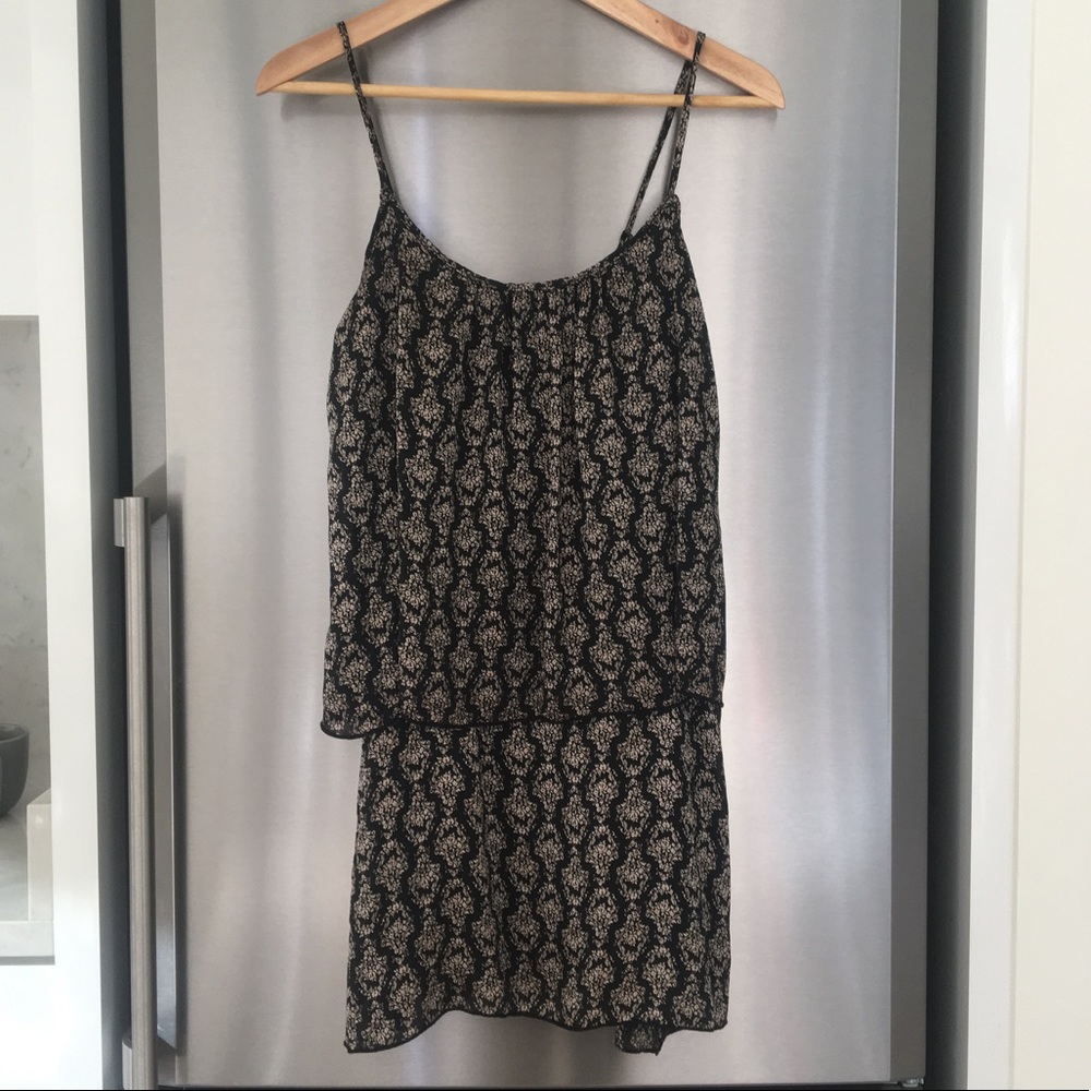 FOREVER 21 Black Patterned Silky Mini Dress - Sml