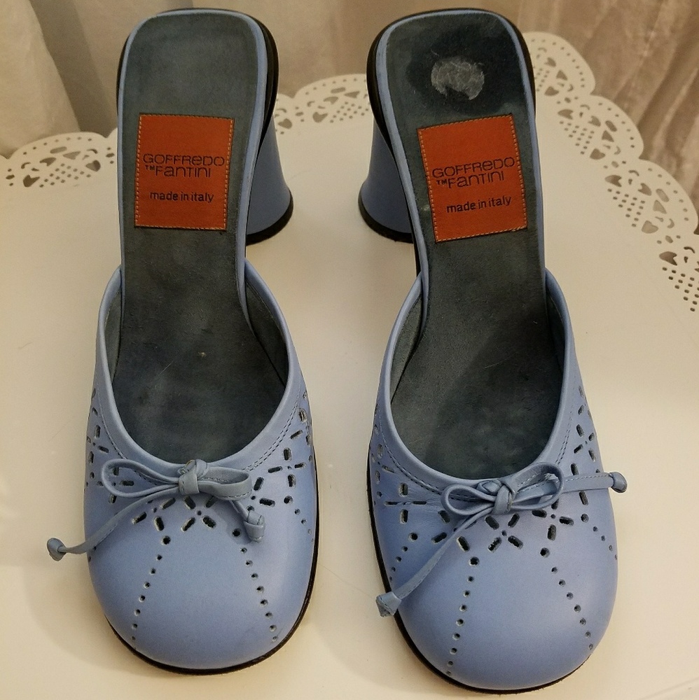 Tiffany blue chunk square ✔ heels