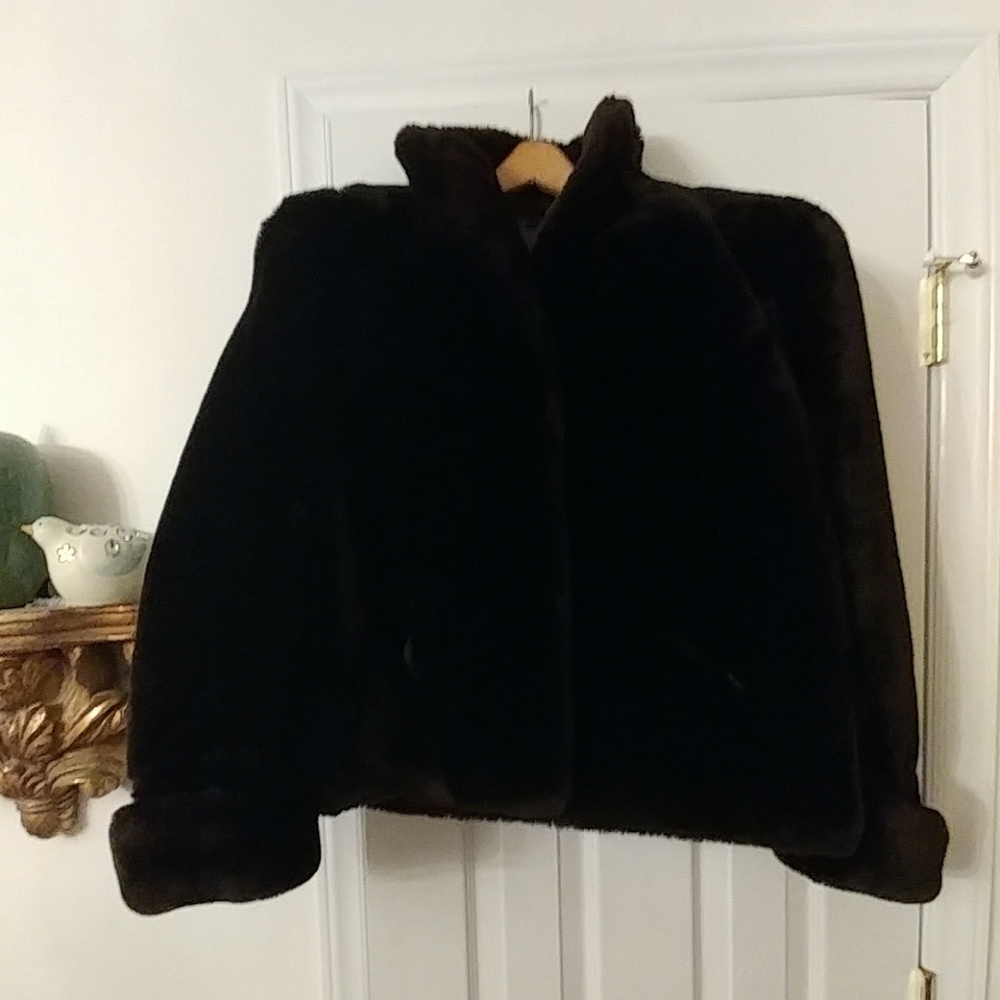 Ladies Dark Brown Fur Jacket