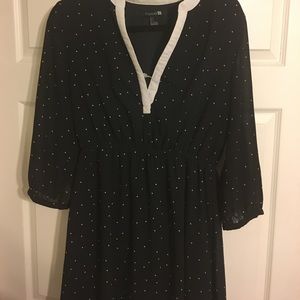Black and white polka dot dress