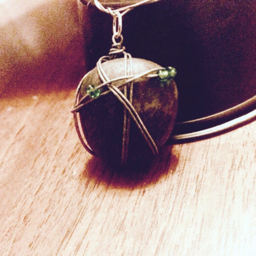 river stone pendant