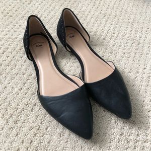 Gap Black D’ Orsay Flats with Stud Detail