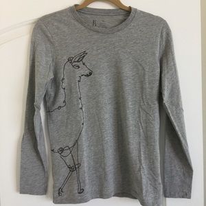 ED Ellen degeneres cotton novelty lama top tee  XS